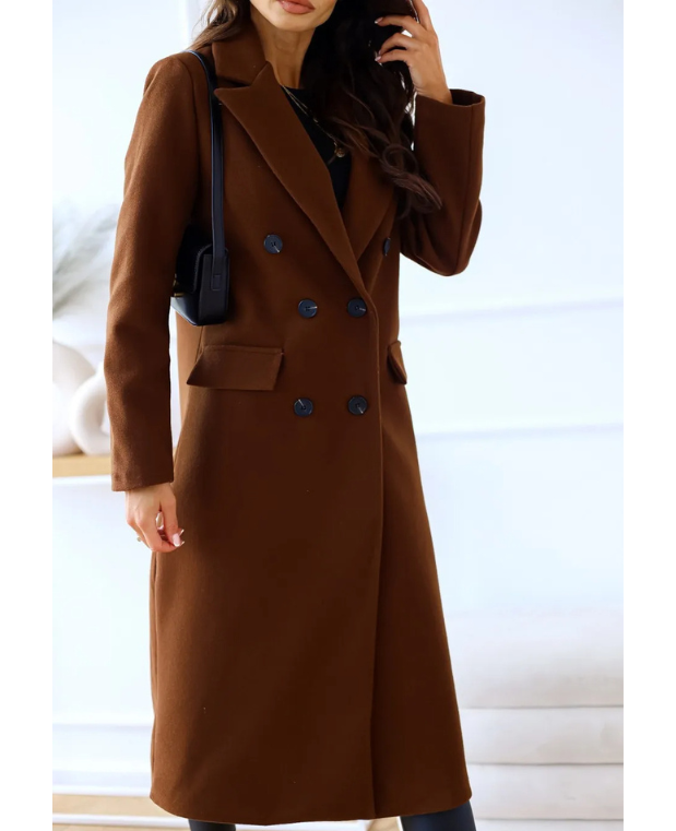 Werkenz - Mantel Jas Dames - Oversized Dubbel Geknoopte Trenchcoat met Zakken