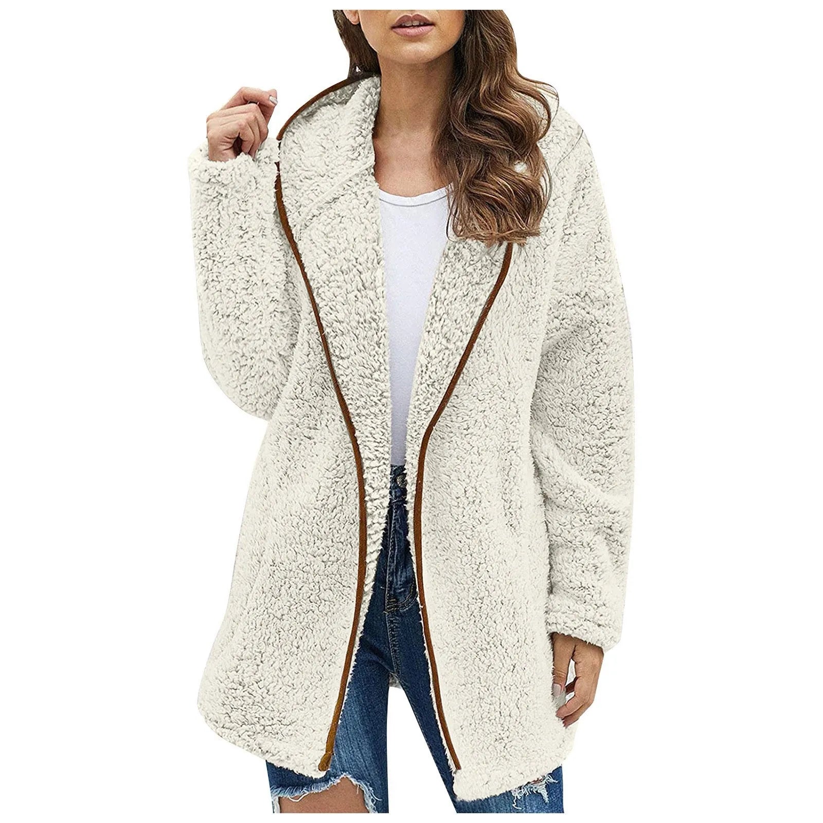 Vera Fleece Jas Dames met Capuchon - Warme Sherpa Jas voor Winter