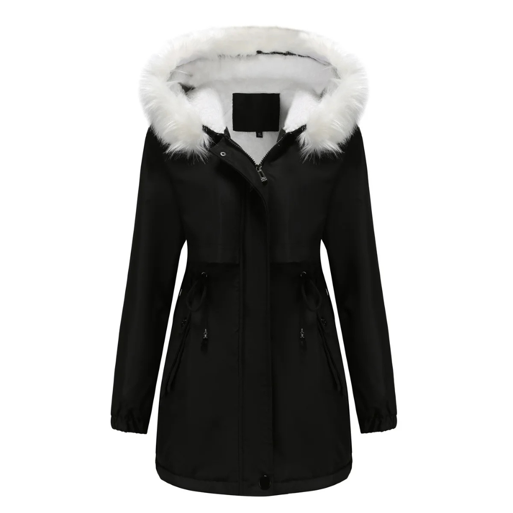 MonAmi Afneembare bontkraag parka winterjas dames