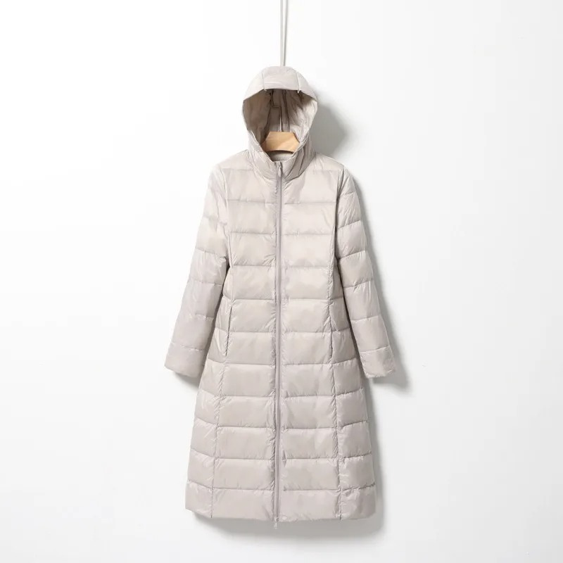 Velrina - Dames Donsjas Lang Met Capuchon, Puffer Stijl en Warm