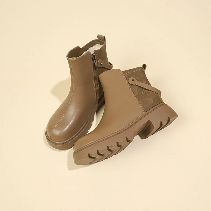 Julieth - Dames Chelsea Boots met Rits Sluiting en Zware Zool