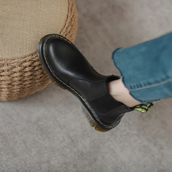 Valeria - Dames Chelsea Boots met Klassieke Stijl en Elastische Zijkanten