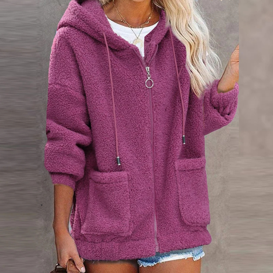 Irlenor - Teddy Jas Dames – Warm Gevoerde Hoodie Met Zachte Sherpa Voering