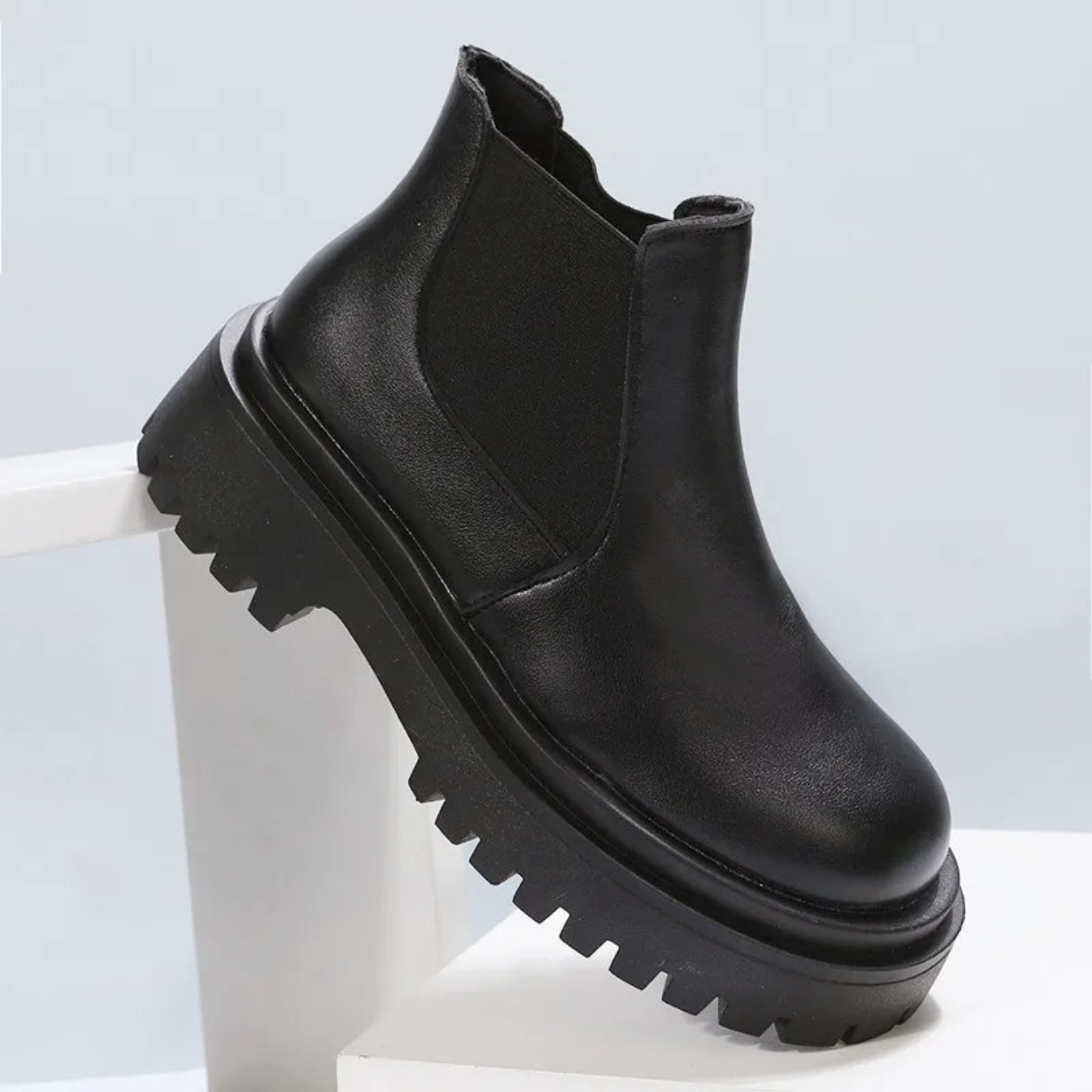 Giovena - Dames Chelsea Boots met Plateauzool en Elastische Zijpanelen