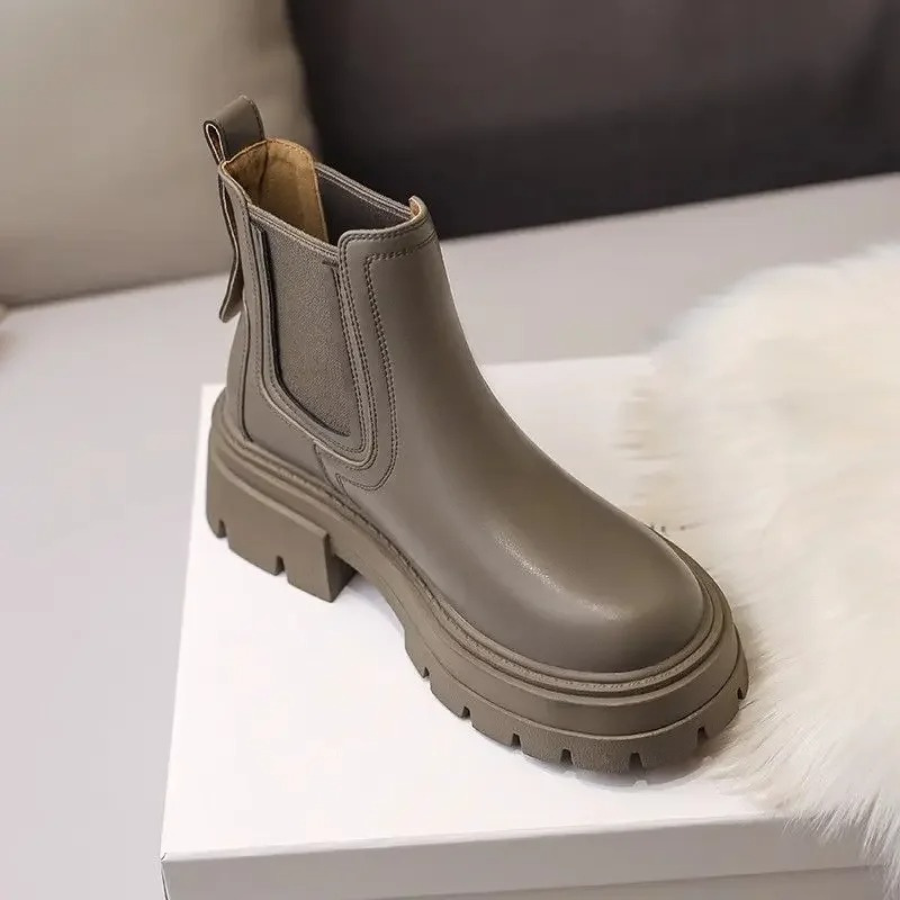 Veralyn - Dames Chelsea Boots Gemakkelijk aan te Trekken met Elastische Zijkanten