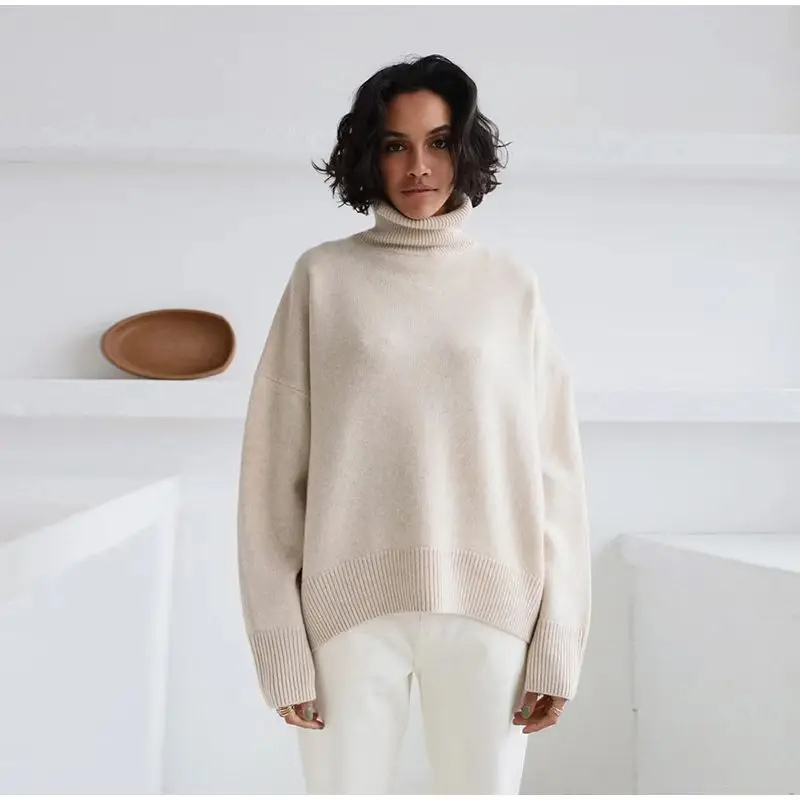 Melanta - Coltrui Dames, Oversized Gebreide Trui, Relaxte Stijl