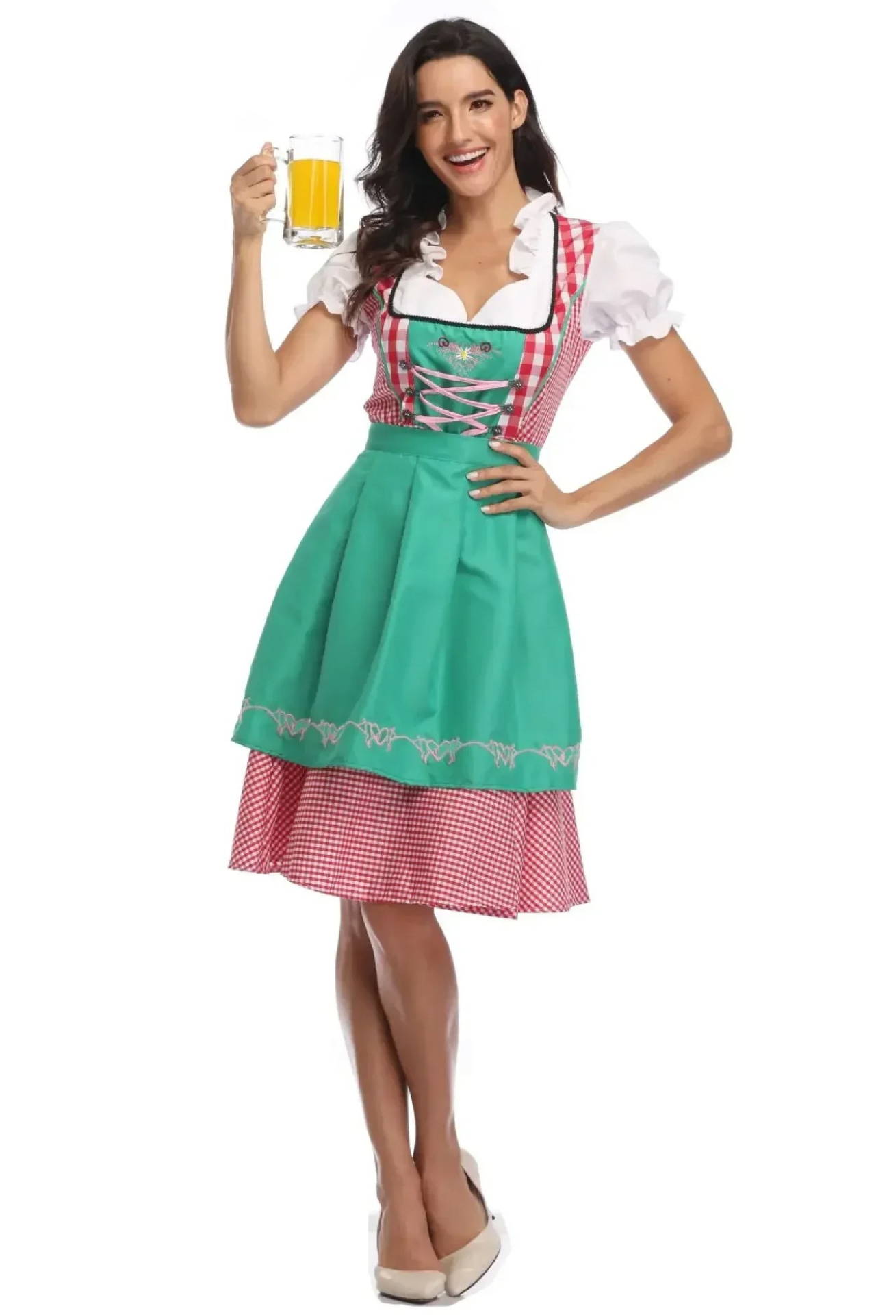 Birndra - Dirndl Dames Jurk met Unieke Borduursels