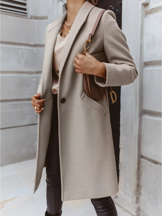 Kledigh - Mantel Jas Dames - Trenchcoat met Riem en Dubbele Knoopsluiting