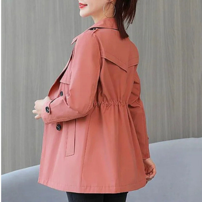 Novelia - Moderne Trenchcoat Dames met Slim Fit en Knoopsluiting