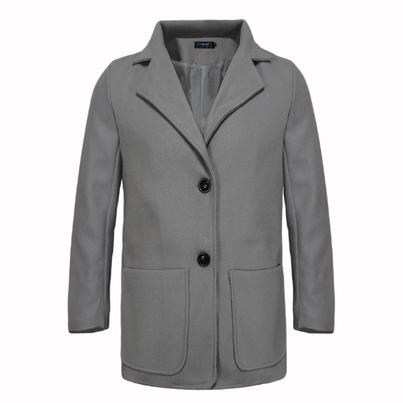 Gentura - Lange Dames Blazer met Opgestikte Zakken en Knopsluiting