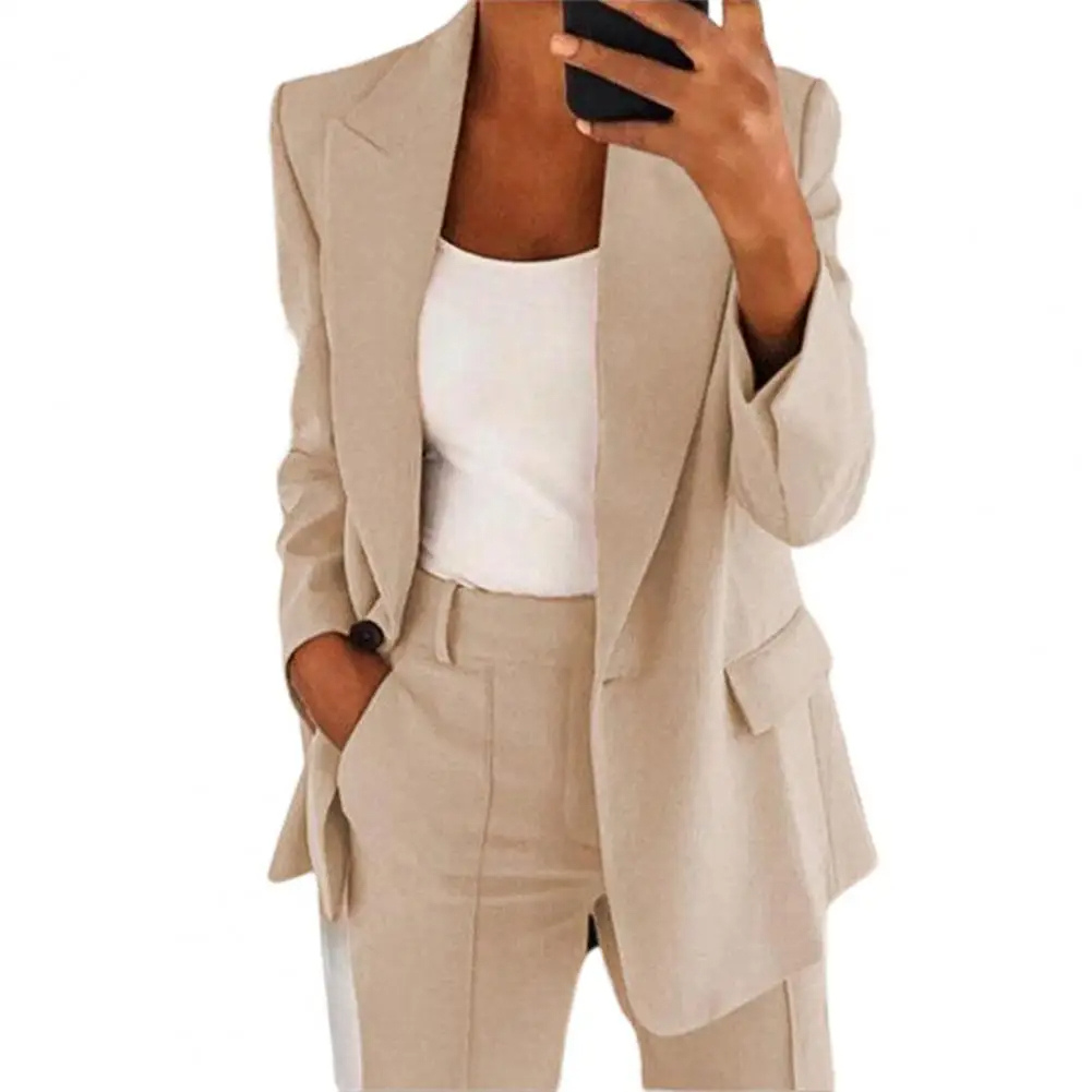 Nettech - Oversized Dames Blazer Met Enkelknoopsluiting - Stijlvol en Zakelijk