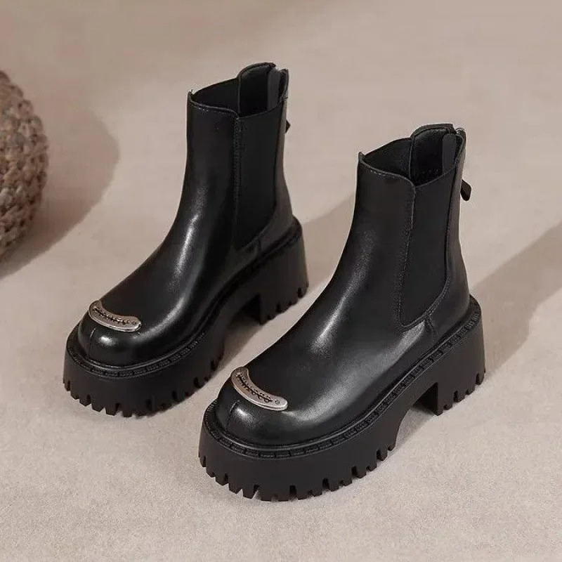 Fiorina -  Dames Chelsea Boots met Plateauzool en Achterrits