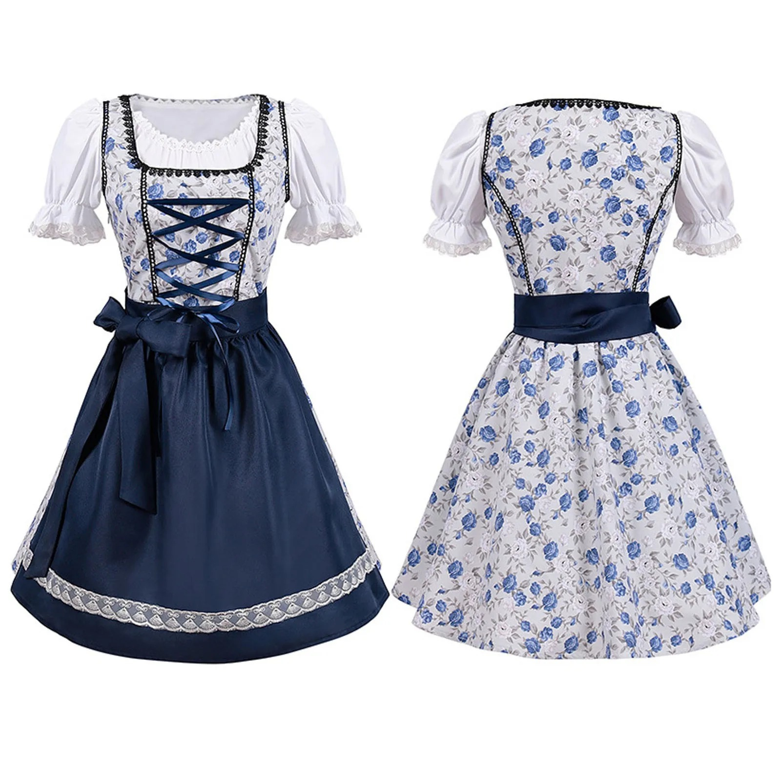 Frindel - Dirndl Dames Jurk met Bloemenprint en Klassieke Look