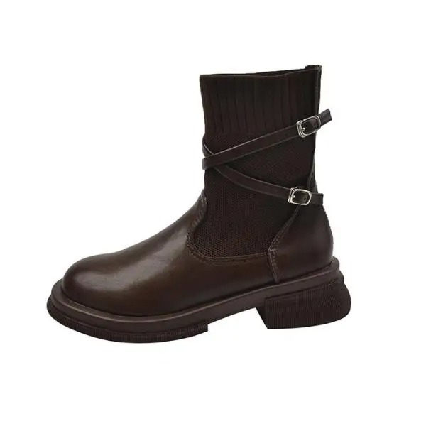 Doretta - Dames Chelsea Boots van Leer met Antislip Zool