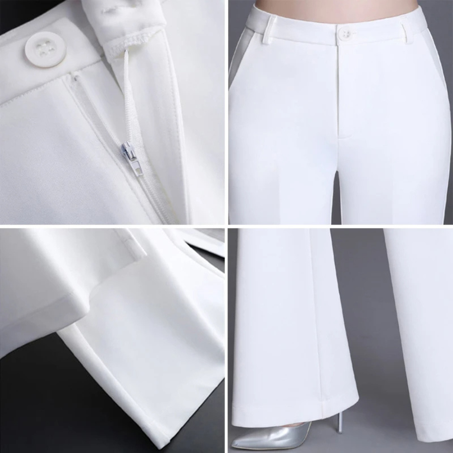 Lariton - Elegante Flared Broek Dames met Hoge Taille en Strakke Pasvorm