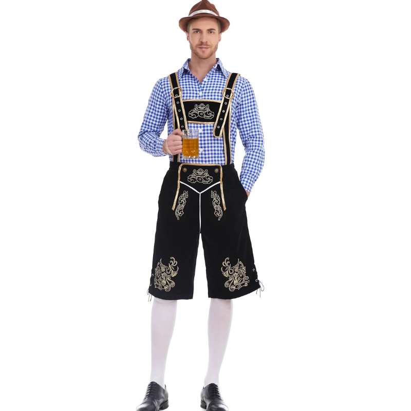 HeuvelH - Traditionele Lederhosen Heren met Korte Broek - Feest Outfit