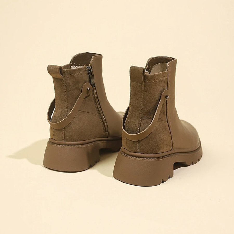 Julieth - Dames Chelsea Boots met Rits Sluiting en Zware Zool