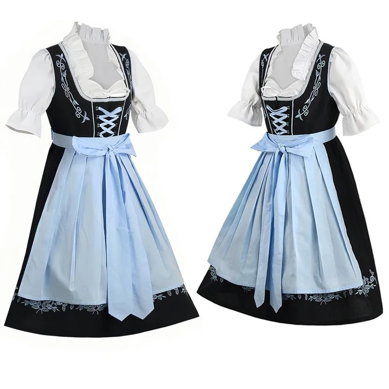 Tirleia - Dirndl Dames Jurk voor Oktoberfest met Klassieke Bloemenprint