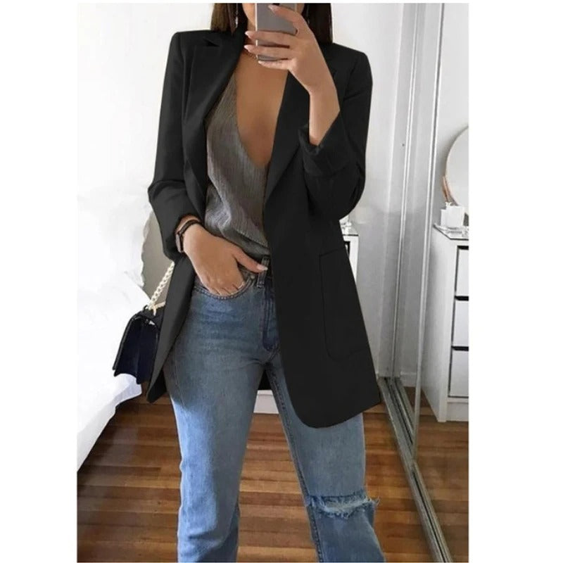 MonAmi® Dames blazer - Casual Slim Fit Zwart