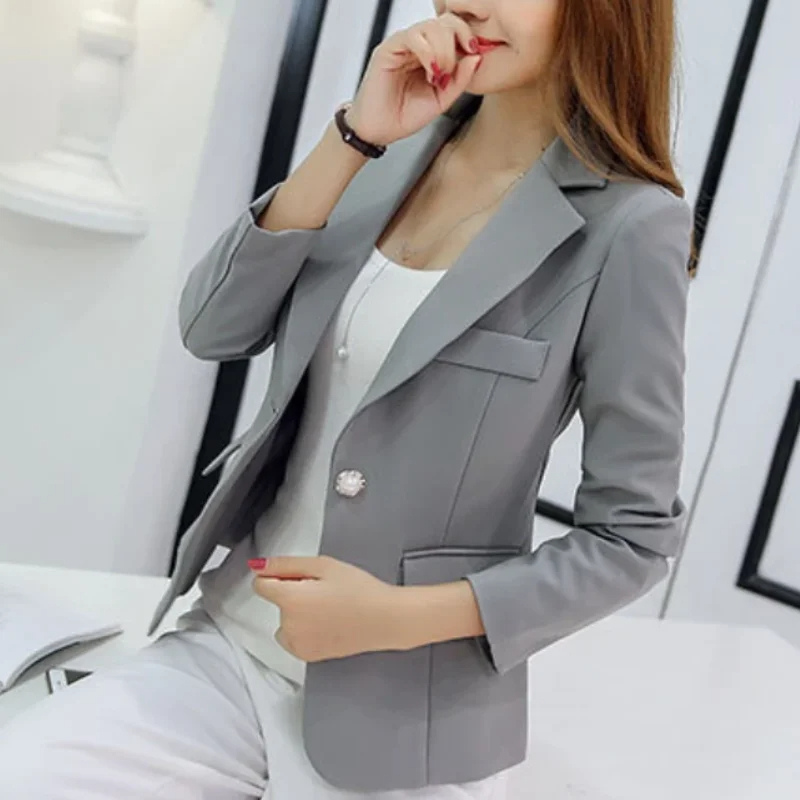 Lederaa - Elegante Dames Blazer Met Enkelknoopsluiting - Perfect Voor Kantoor