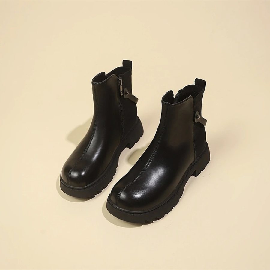 Julieth - Dames Chelsea Boots met Rits Sluiting en Zware Zool