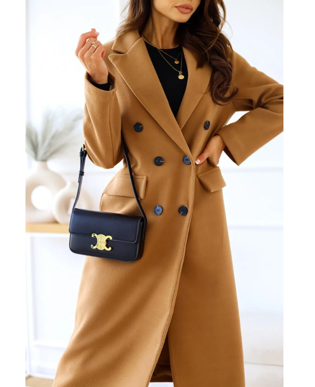 Werkenz - Mantel Jas Dames - Oversized Dubbel Geknoopte Trenchcoat met Zakken