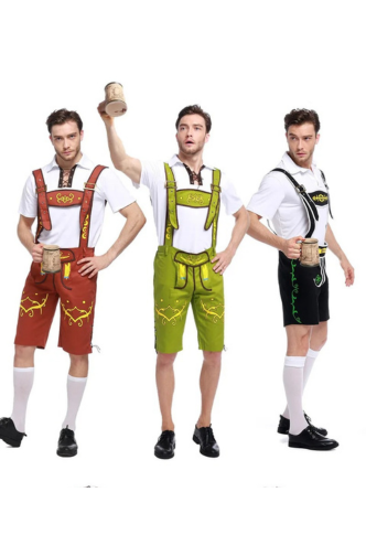 GerLux - Traditionele Korte Lederhosen Heren met Bretels - Perfect voor Feesten