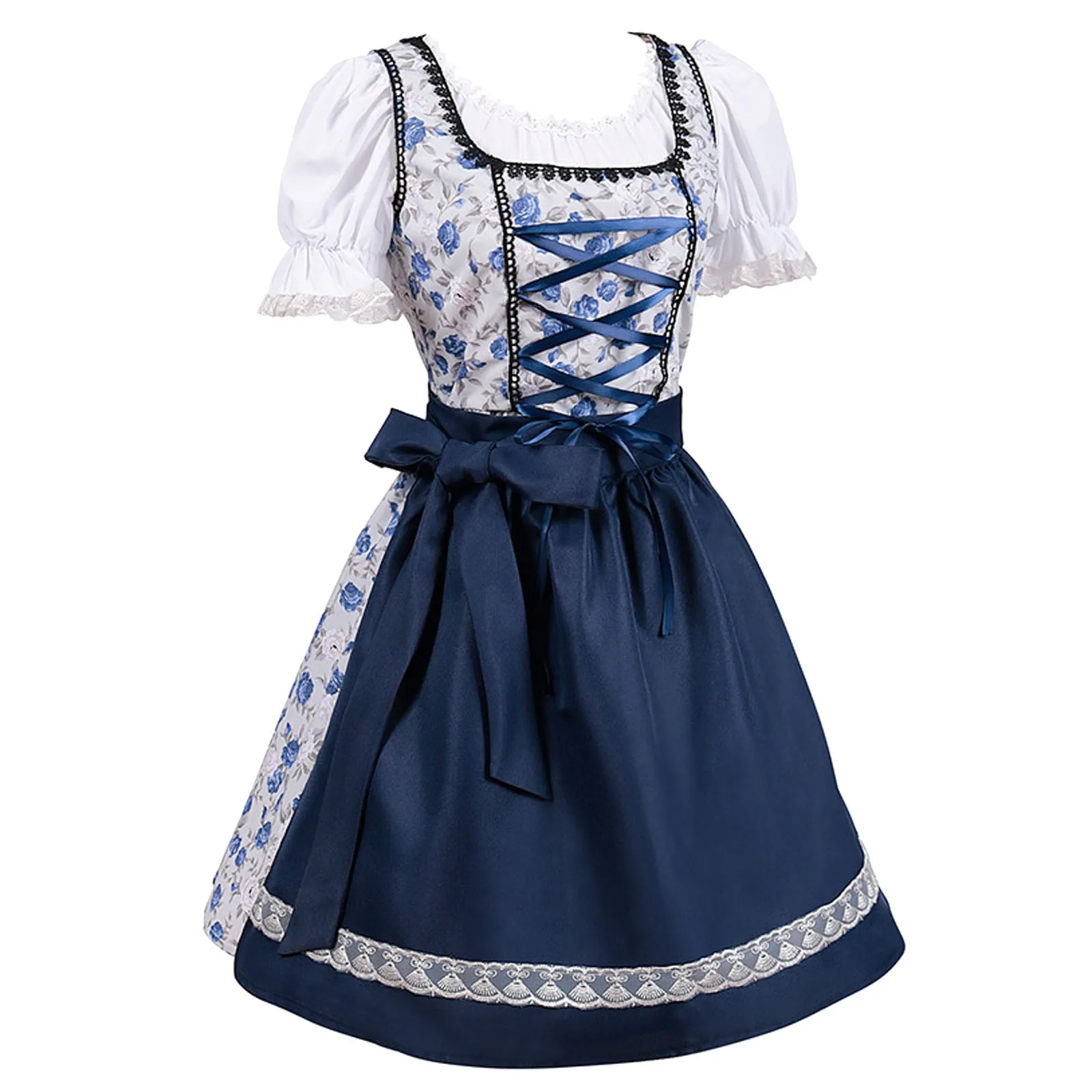 Frindel - Dirndl Dames Jurk met Bloemenprint en Klassieke Look