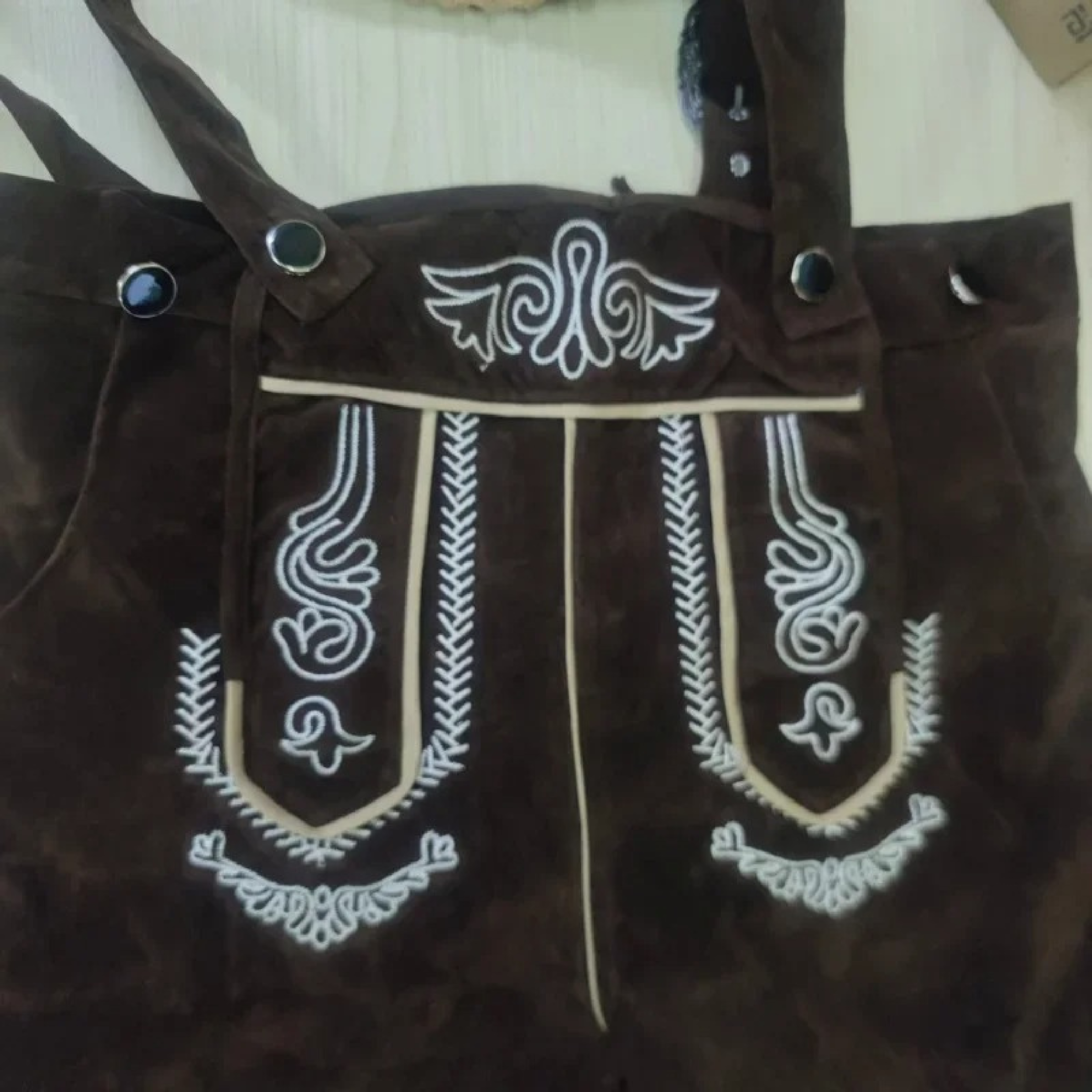 LederTo - Traditionele Lederhosen Heren met Bretels en Shirt - Feestoutfit