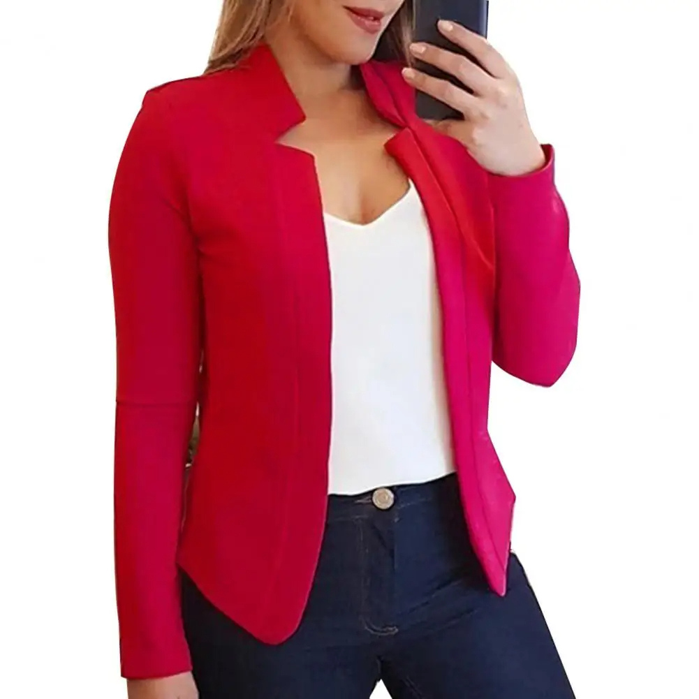 Blazera - Moderne Dames Blazer Met Unieke Halslijn - Perfect Voor Werk