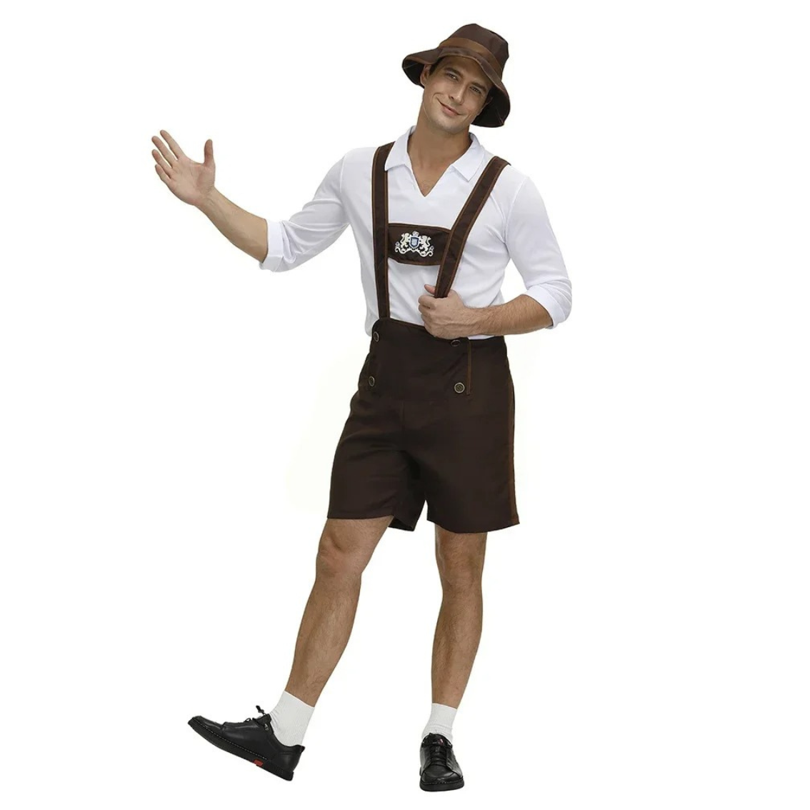 GerLedr - Traditionele Heren Lederhosen met Bretels - Perfect voor Feesten