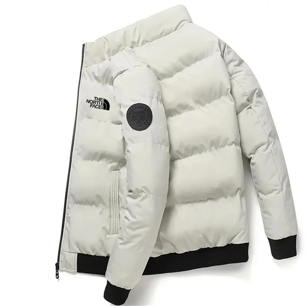 MonAmi Slanke puffer jas dames met logoprint