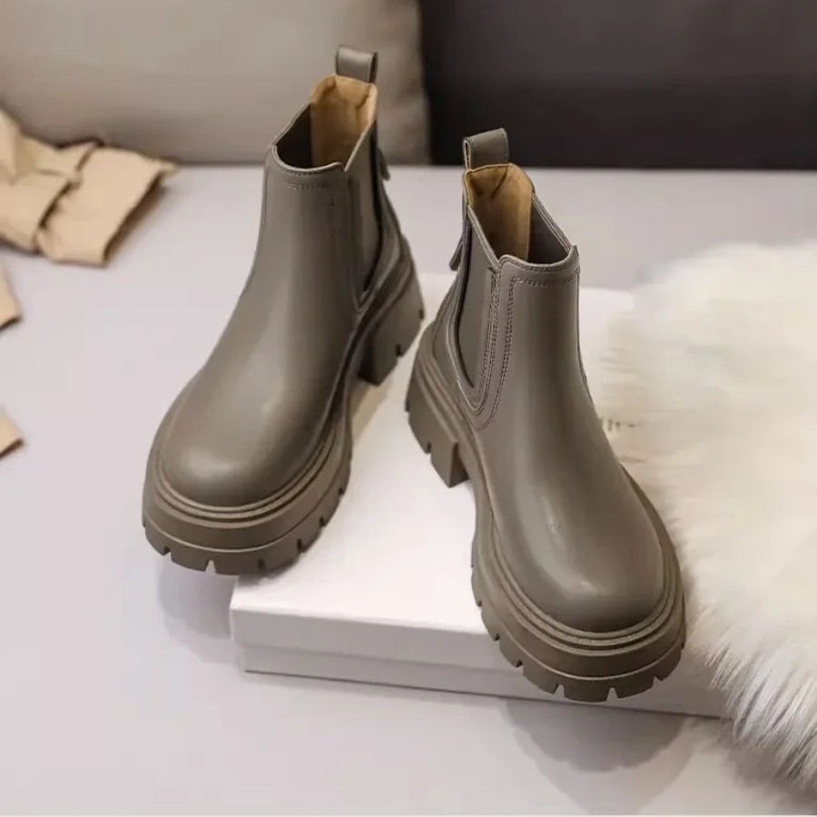 Veralyn - Dames Chelsea Boots Gemakkelijk aan te Trekken met Elastische Zijkanten