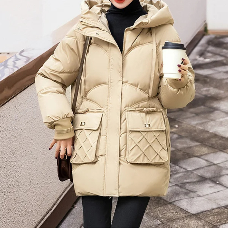 MonAmi losvallende puffer parka winterjas dames