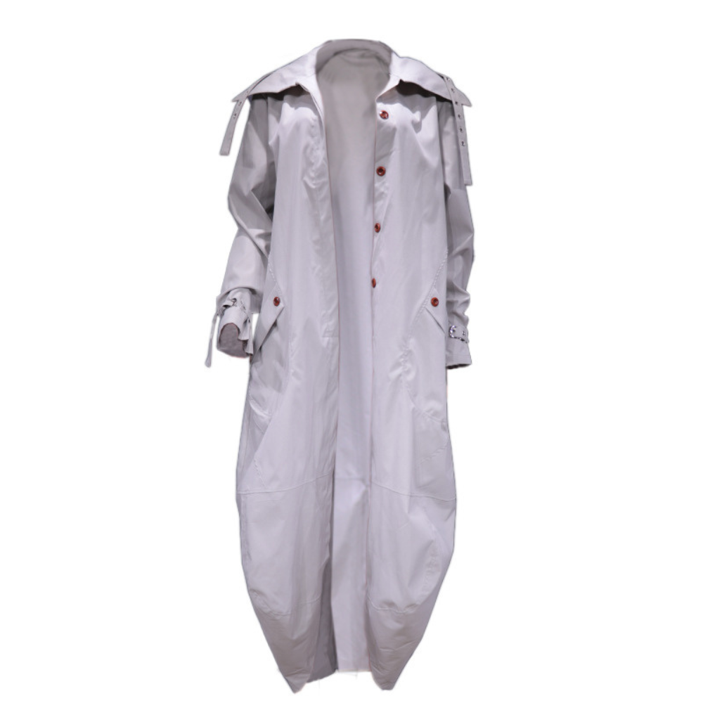 Evasiel - Trenchcoat Dames met Capuchon, Lange Oversized, Casual Damesjas