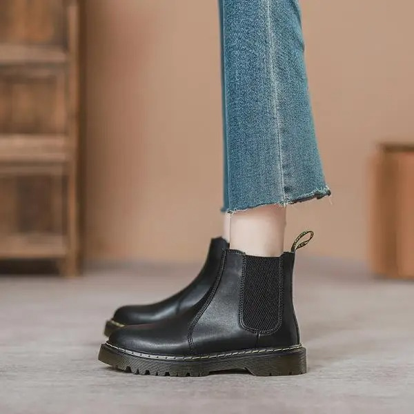 Valeria - Dames Chelsea Boots met Klassieke Stijl en Elastische Zijkanten