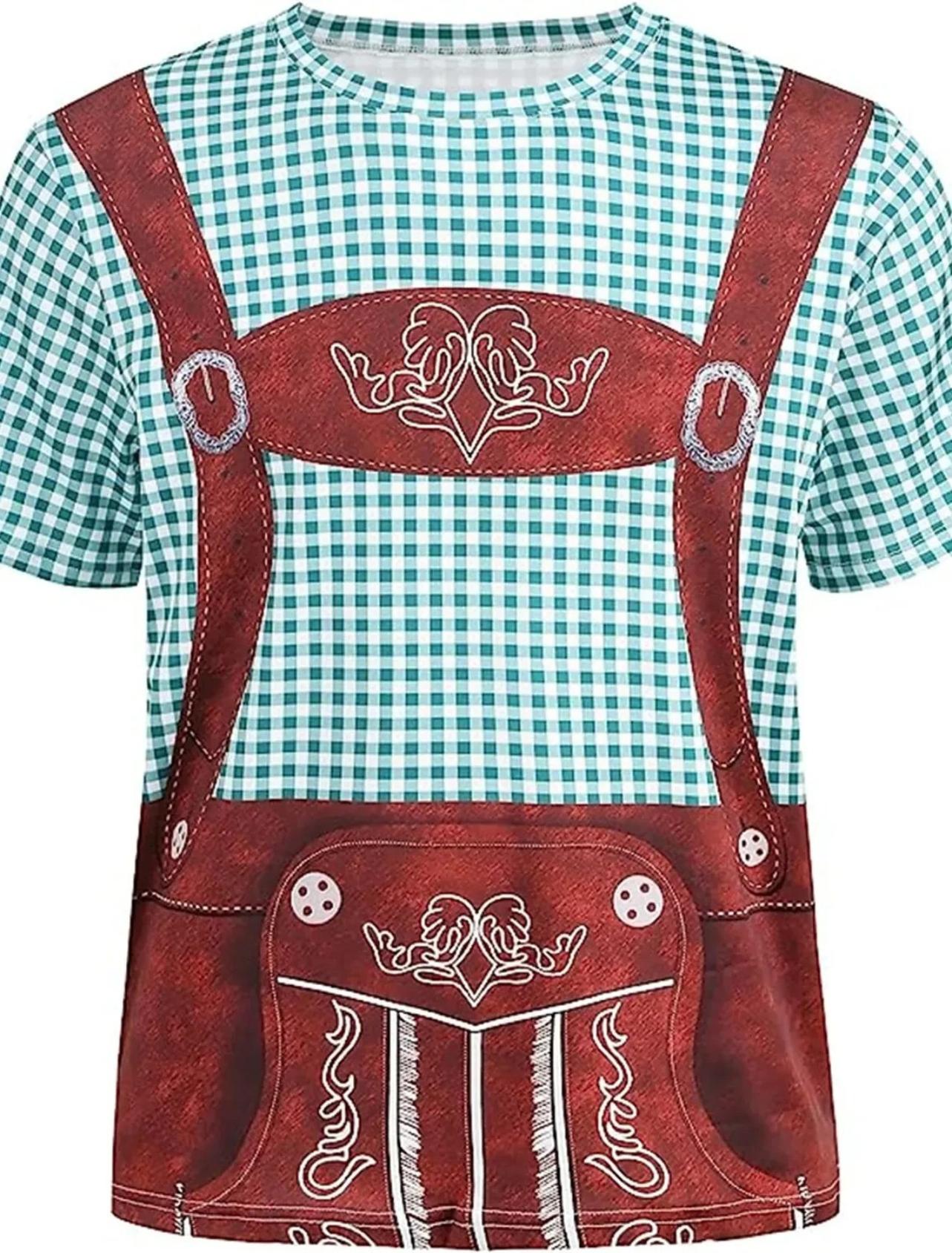 HerWoud - Lederhosen Shirt voor Heren - Perfect voor Feesten en Oktoberfest