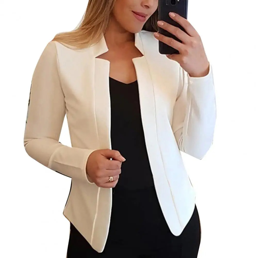 Blazera - Moderne Dames Blazer Met Unieke Halslijn - Perfect Voor Werk