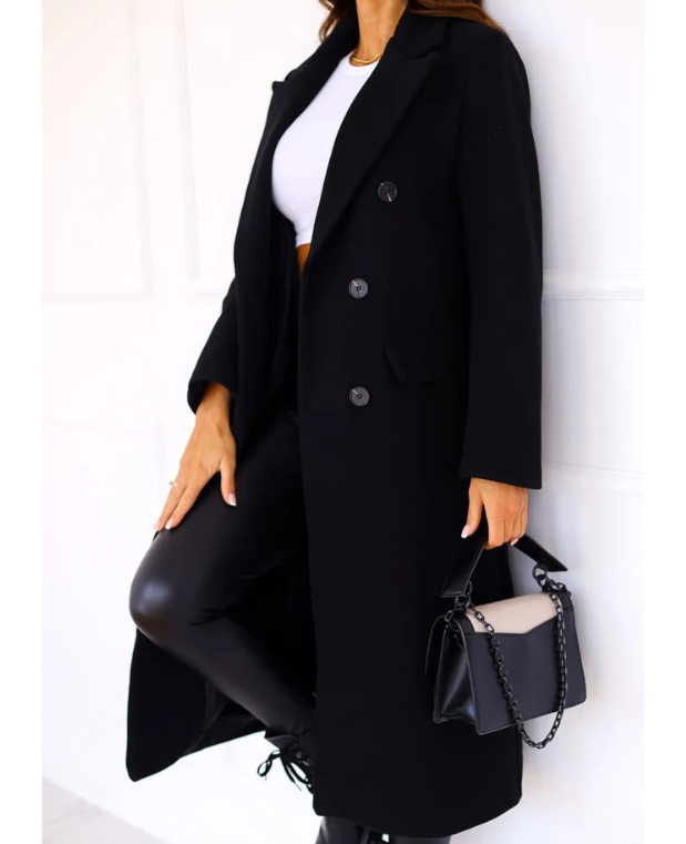 Werkenz - Mantel Jas Dames - Oversized Dubbel Geknoopte Trenchcoat met Zakken