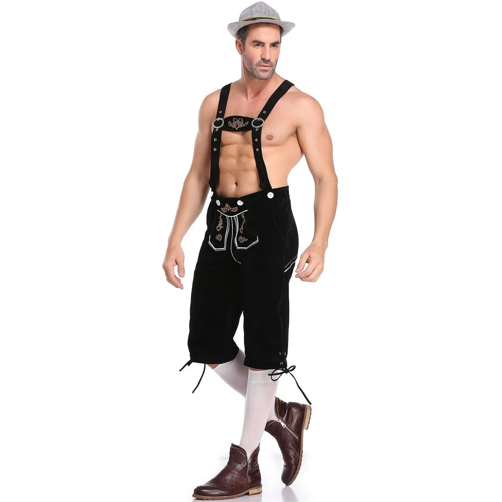 GerLedr - Traditionele Beierse Lederhosen met Borduursels voor Heren