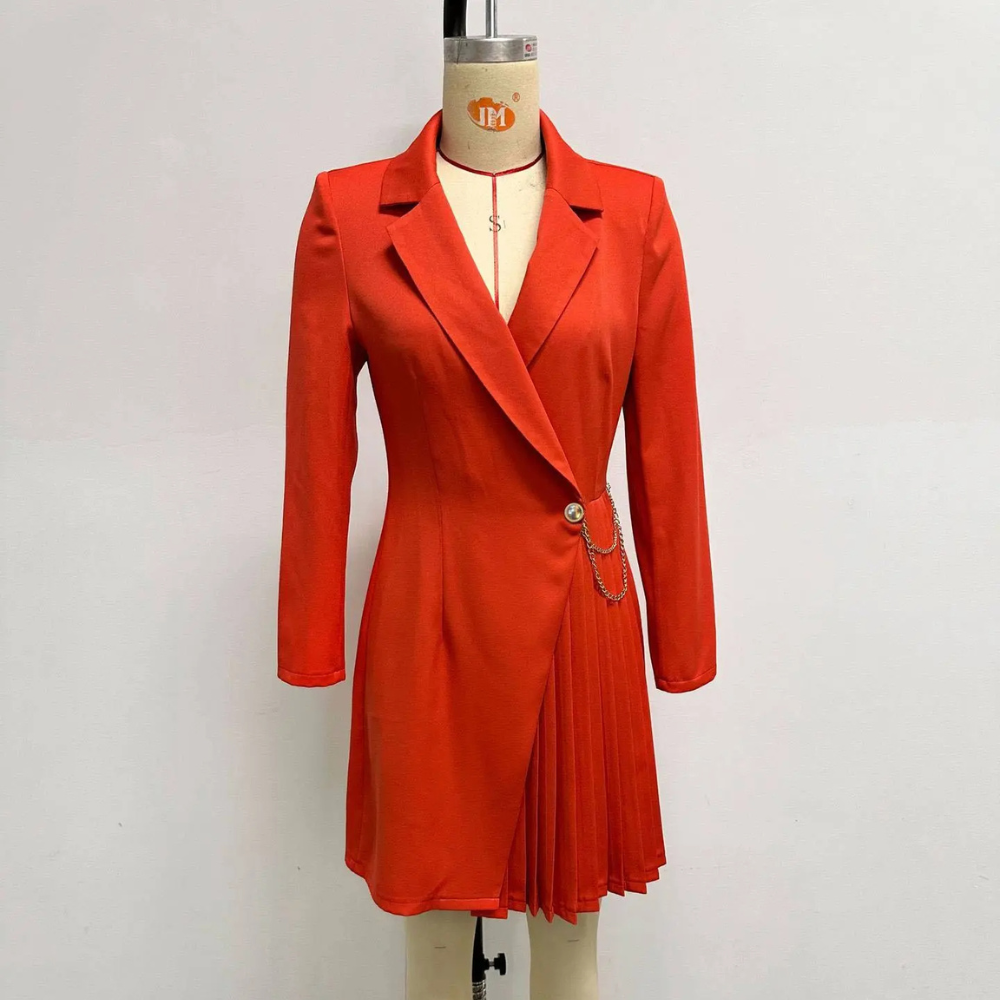 Lavelle - Blazer Jurk Dames Met Plooidetail en Elegante Stijl