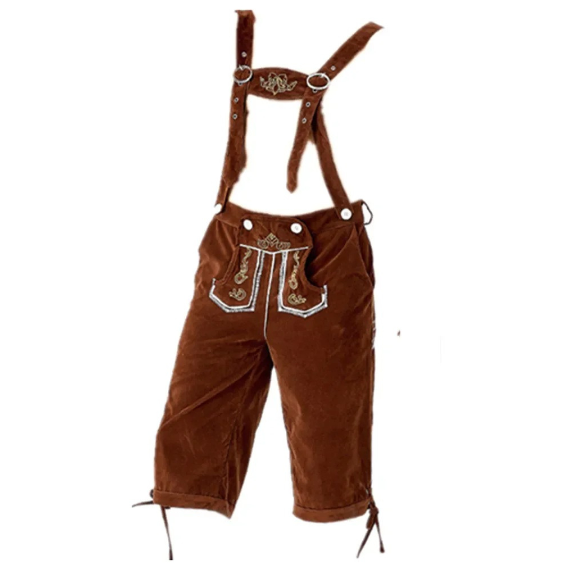 LederGr - Authentieke Lederhosen Heren met Bretels en Borduursels - Feestkleding