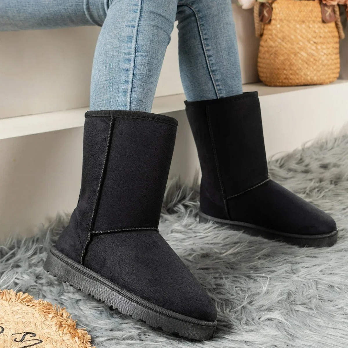 Modluxe - Dames Boots Met Warme Voering - Lange Winterlaarzen Antislip