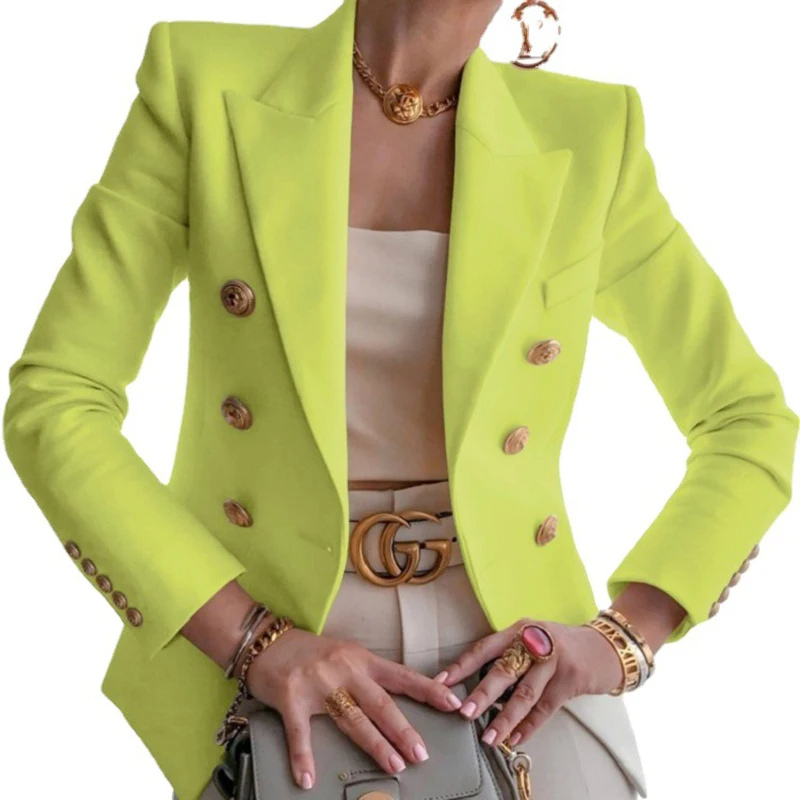 Chiched - Luxe Dames Blazer Met Gouden Knopen - Chic en Elegant