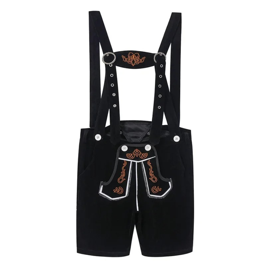 LederGe - Traditionele Dames Lederhosen Set met Shirt en Bretels - Feestkleding