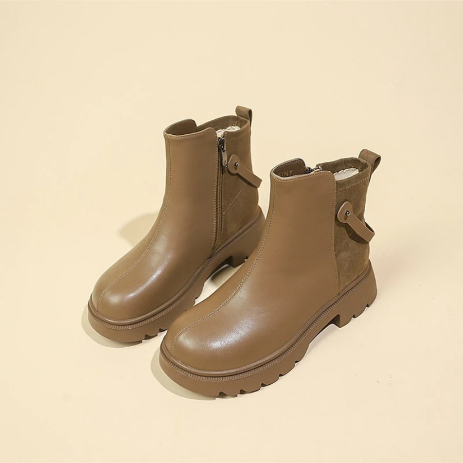 Julieth - Dames Chelsea Boots met Rits Sluiting en Zware Zool