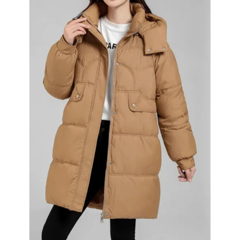 MonAmi plus size gewatteerde parka winterjas dames