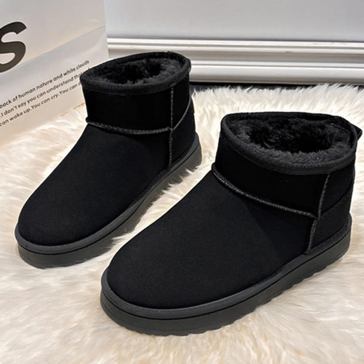 Elegain - Dames Boots Met Warm Voering - Antislip Winter Enkel Laarzen