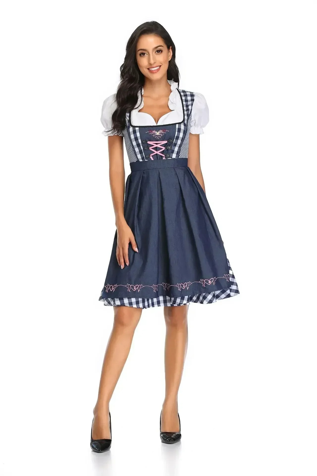 Birndra - Dirndl Dames Jurk met Unieke Borduursels