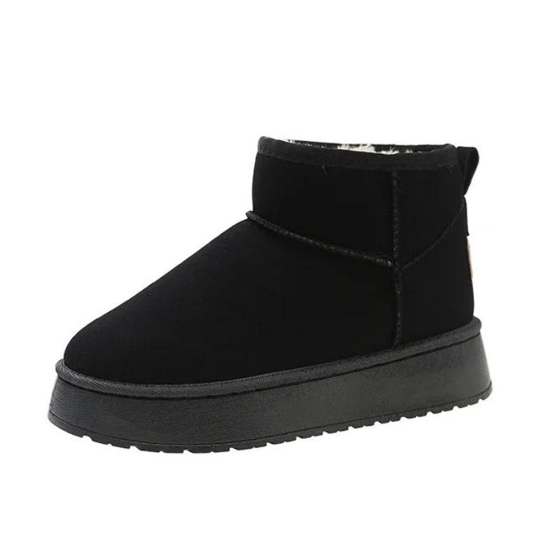 Damefit - Dames Boots Met Warme Voering - Winter Platform Enkellaarzen